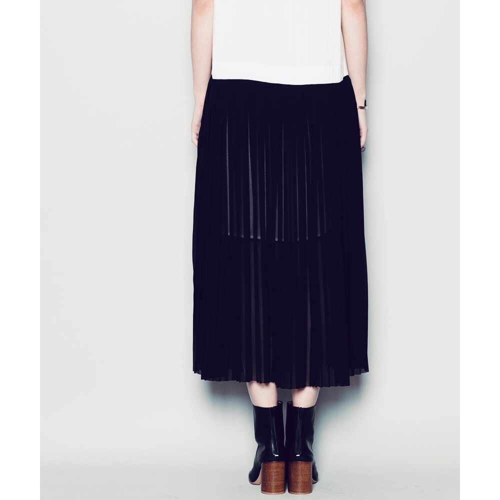 YOHJI YAMAMOTO Y'S White-Black SHIRT DRESS PLEATS
